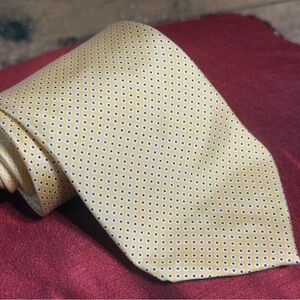 Tommy Hilfiger Yellow and Blue Patterned Tie